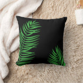 グリーンパームフォンドシルエット装飾用クッション クッション (ブランケット)