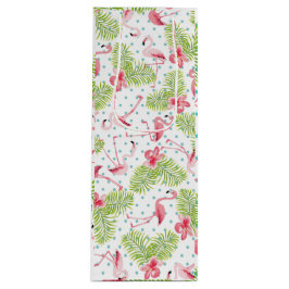 グリーンパームフラミンゴ抱き枕 ワインギフトバッグ