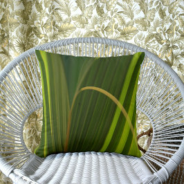 グリーンパームフロンズナチュラルトロピカル抽象芸術 クッション