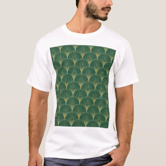 グリーンパームリーフアールデコ Tシャツ