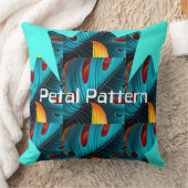 グリーンパームリーフパターン クッション (ブランケット)