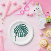 グリーンパームリーフ紙プレート ペーパープレート (パーティー)