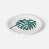 グリーンパームリーフ紙プレート ペーパープレート (アングル)