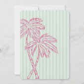 グリーンパーム春パステルビーチバチェロレッテ 招待状 (裏面)