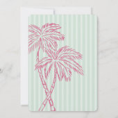 グリーンパーム春パステルビーチバースデーパーティー 招待状 (裏面)