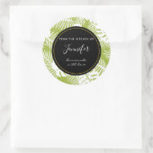 グリーンパーム葉ズジャングルパターンキッチンベーキング ラウンドシール (バッグ)