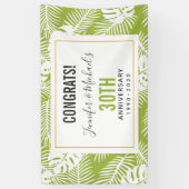 グリーンパーム葉ズジャングルパターン記念日 横断幕 (縦)