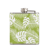 グリーンパーム葉ズ雨林パターンモノグラム フラスク (裏面)