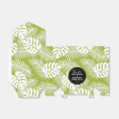 グリーンパーム葉ズ雨林パタ結婚ーン フェイバーボックス (折り畳みなし)