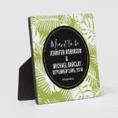 グリーンパーム葉ズ雨林パタ結婚ーン フォトプラーク (正面)