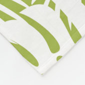 グリーンパーム葉ズ雨林パタ結婚ーン フリースブランケット (角)