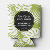 グリーンパーム葉ズ雨林パタ結婚ーン 缶クーラー (裏面)