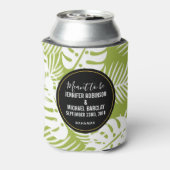 グリーンパーム葉ズ雨林パタ結婚ーン 缶クーラー (缶裏面)