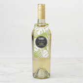 グリーンパーム葉ズ雨森パターン誕生日 ボトルネックタグ (ボトル)