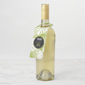 グリーンパーム葉ズ雨森パターン誕生日 ボトルネックタグ (アングル)