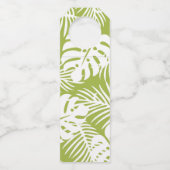 グリーンパーム葉ズ雨森パターン誕生日 ボトルネックタグ (裏面)