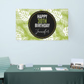 グリーンパーム葉ズ雨森パターン誕生日 横断幕 (トレードショー)