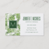 グリーンパーム葉ズ|モノグラム 名刺 (正面)