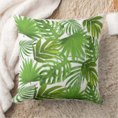 グリーンパーム離れズオンホワイト クッション (ブランケット)