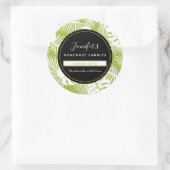 グリーンパーム離れズ雨林模様キャンドル/石鹸 ラウンドシール (バッグ)