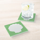 グリーンパール ガラスコースター (アングル)