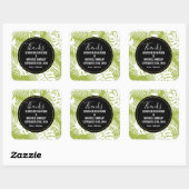 グリーンパ葉ームのジャングルパタ結婚ーン感謝していズ スクエアシール (シート)