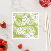 グリーンパ葉ームズ雨林パターン スタンダードカクテルナプキン (インサイチュ)