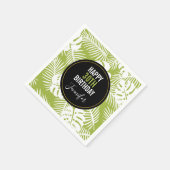 グリーンパ葉ームズ雨林パターン スタンダードカクテルナプキン (角)