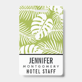 グリーンパ葉ームズ雨林パターン バッジ