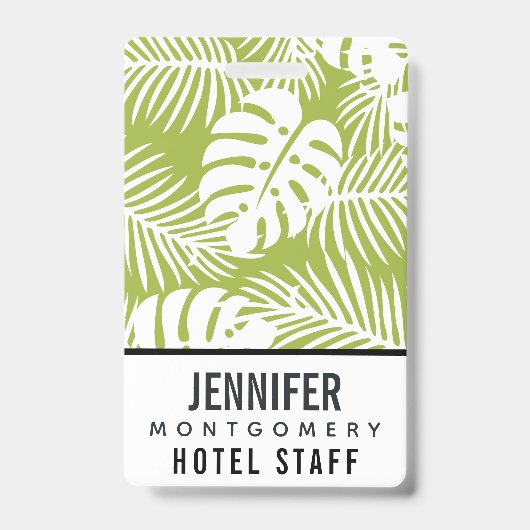 グリーンパ葉ームズ雨林パターン バッジ (正面)