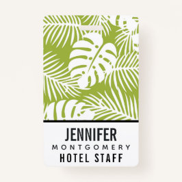 グリーンパ葉ームズ雨林パターン バッジ