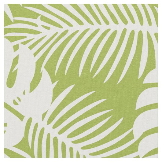 グリーンパ葉ームズ雨林パターン ファブリック (クローズアップ)