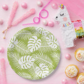 グリーンパ葉ームズ雨林パターン ペーパープレート (パーティー)