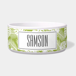 グリーンパ葉ームズ雨林パターン ボウル