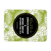 グリーンパ葉ームズ雨林パターン マグネット (横)