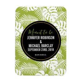 グリーンパ葉ームズ雨林パターン マグネット