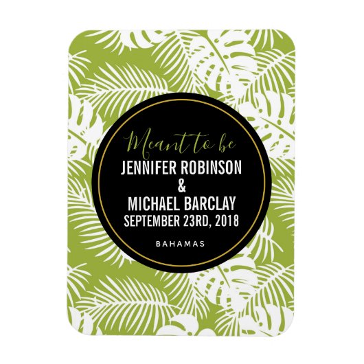 グリーンパ葉ームズ雨林パターン マグネット (縦)