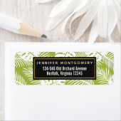 グリーンパ葉ームズ雨林パターン ラベル (インサイチュ)