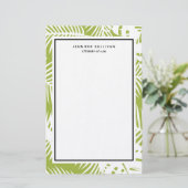 グリーンパ葉ームズ雨林パターン 便箋 (スタンド正面)