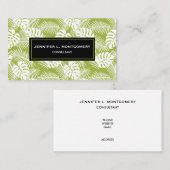 グリーンパ葉ームズ雨林パターン 名刺 (正面/裏面)