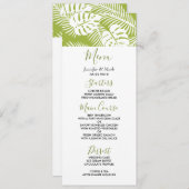 グリーンパ葉ームズ雨林パターン 招待状 (正面/裏面)