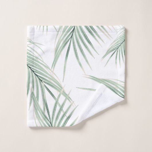 グリーンパ葉ームーの夢#3 #tropical #decor #art バスタオルセット (ウォッシュタオル)