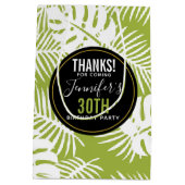 グリーンパ葉ームージャングルパターン誕生日感謝してい ミディアムペーパーバッグ (裏面)