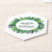 グリーンパ葉ーム結婚ーの名前 ペーパーコースター (アングル)