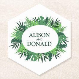 グリーンパ葉ーム結婚ーの名前 ペーパーコースター