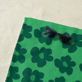 グリーンヒッピー花ビーチタオル ビーチタオル (インサイチュ)