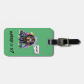 グリーンヒップホップロットワイラー ラゲッジタグ (正面横)