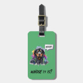 グリーンヒップホップロットワイラー ラゲッジタグ (正面縦)