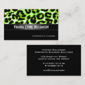 グリーンヒョウモダンプロフェッショナル名刺 名刺 (正面/裏面)