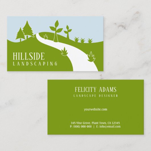 グリーンヒルサイド造園ベクトルランドスキャパー 名刺 (正面/裏面)
